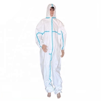 S-3XL Disposable Protective Gear Safety Coverall Medical Elastic Waist Microporous Fabric
