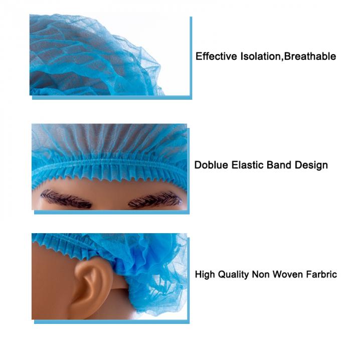 El más doctor disponible no tejido Medical Head Cover de las tocas de los Pp de las tocas azules del color para el trabajador/el hospital 1